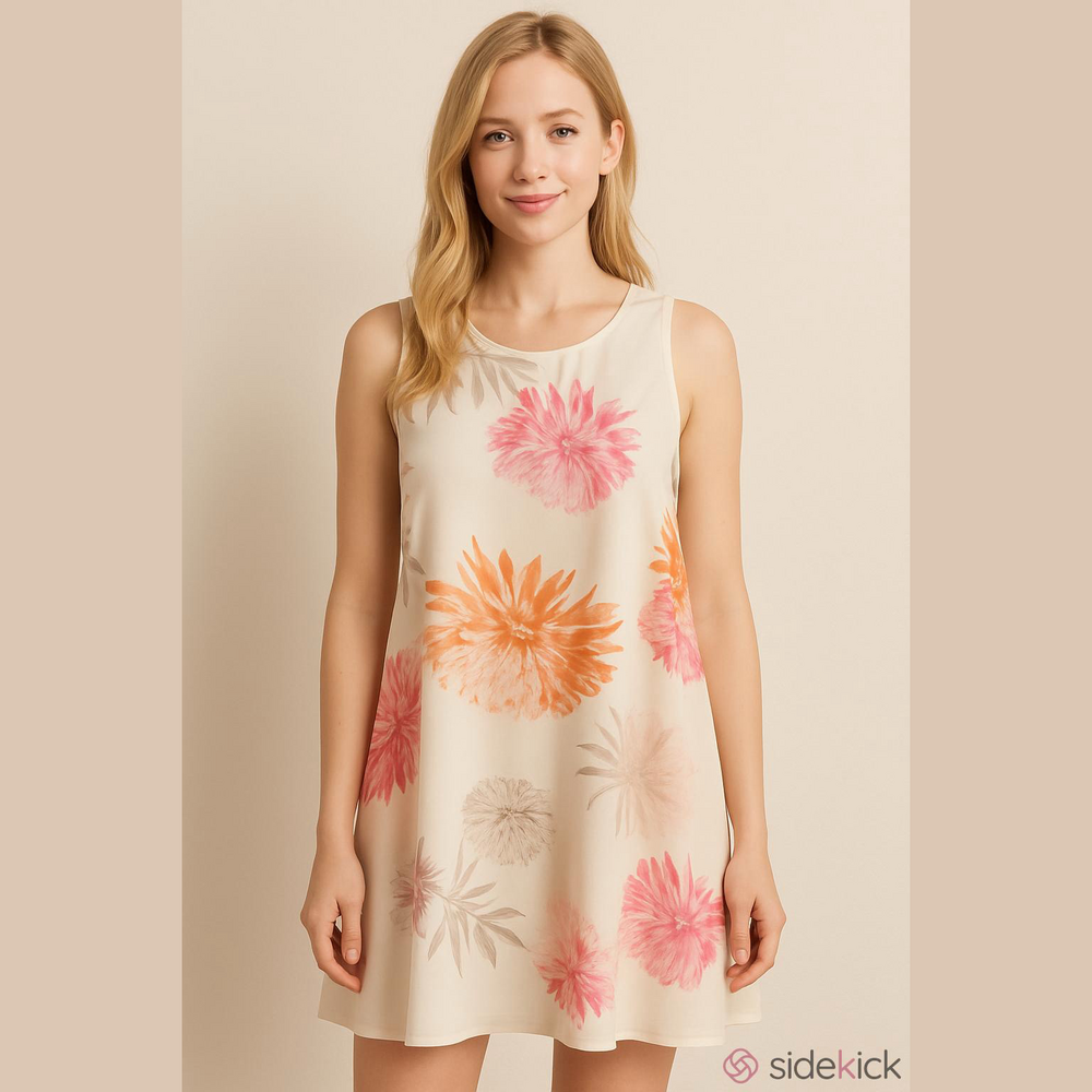 CALVIN KLEIN~DRESS~SLEEVELESS FLORAL~14